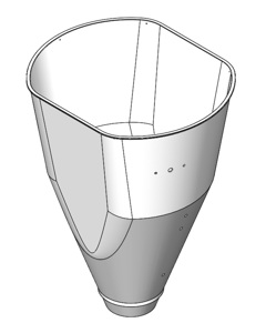 Feeder hopper funnel type pignic rotomolded (Local Br)